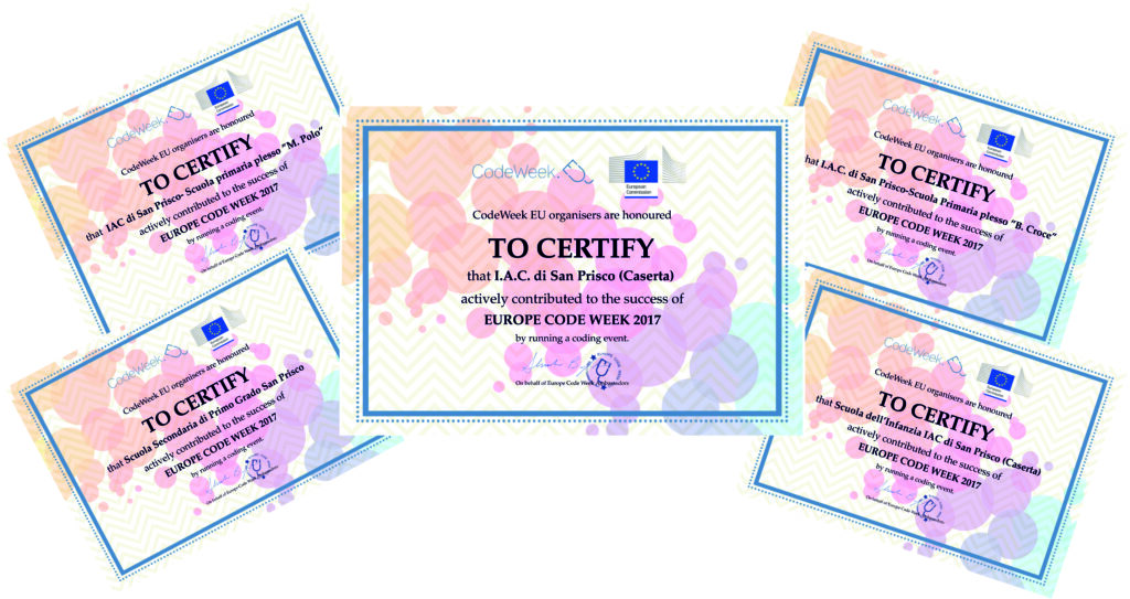 Certificato Europe Code Week
